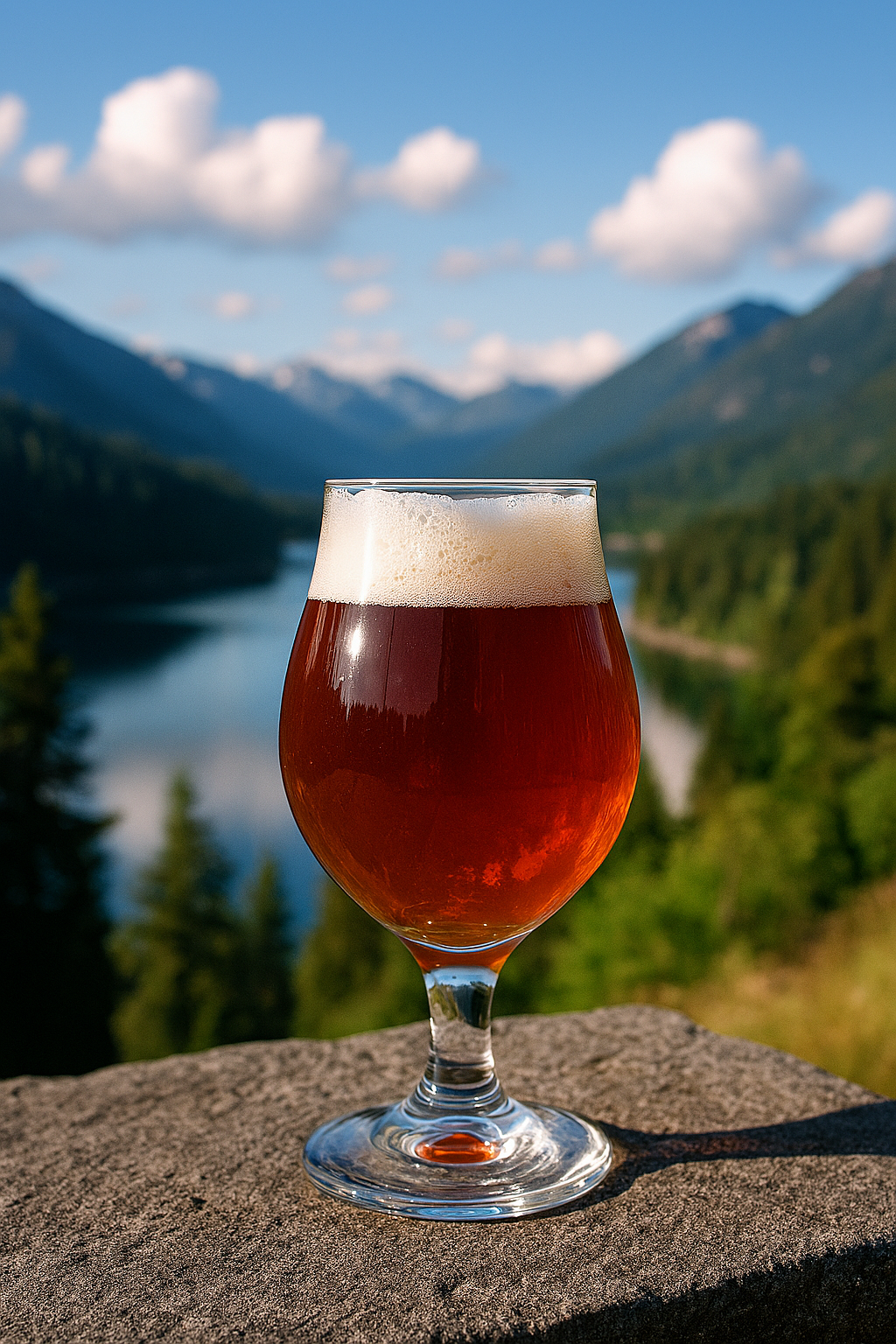 Cerveza ale servida en copa