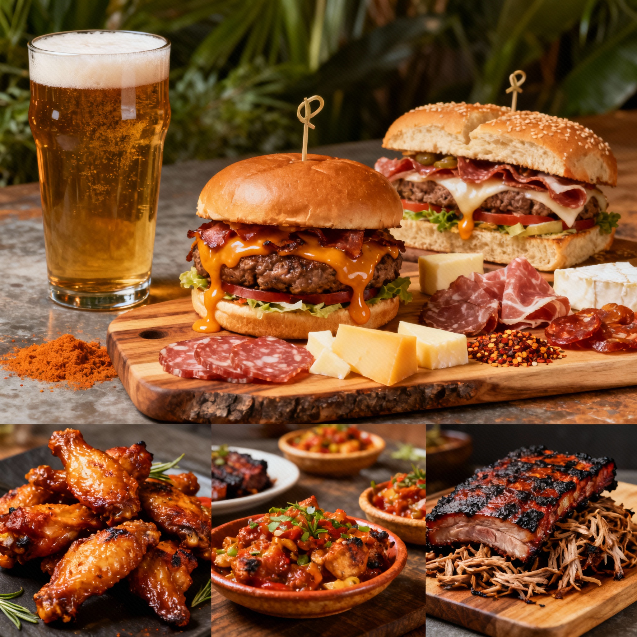 Cerveza artesana con tapas y tabla de quesos