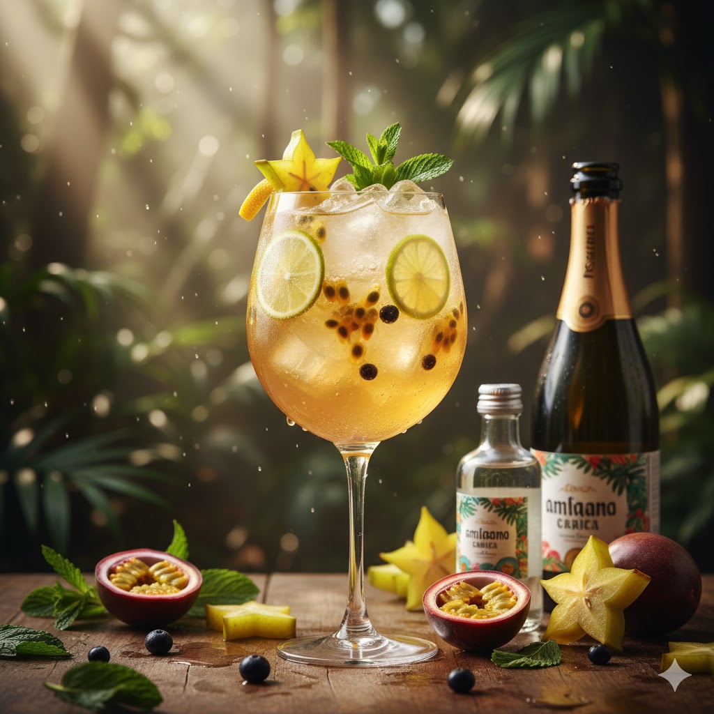 Amazon Spritz con cachaça