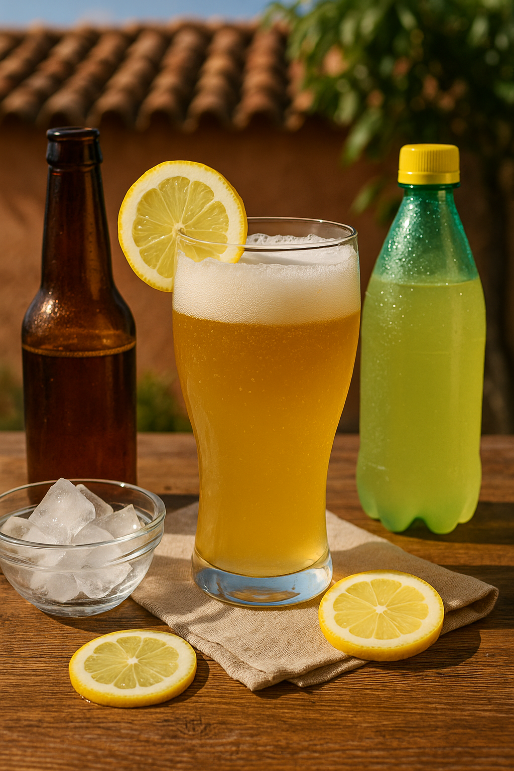 Ingredientes para la Clara: cerveza, refresco de limón y limón