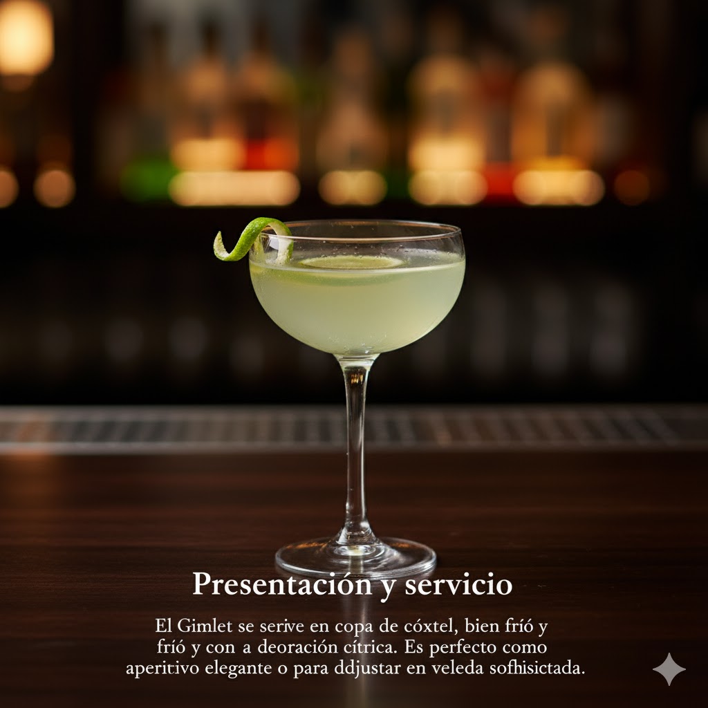 Gimlet verde pálido en copa