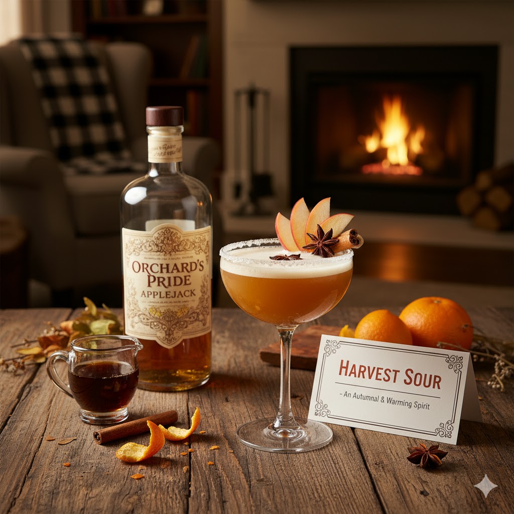 Harvest Sour con canela en copa pequeña