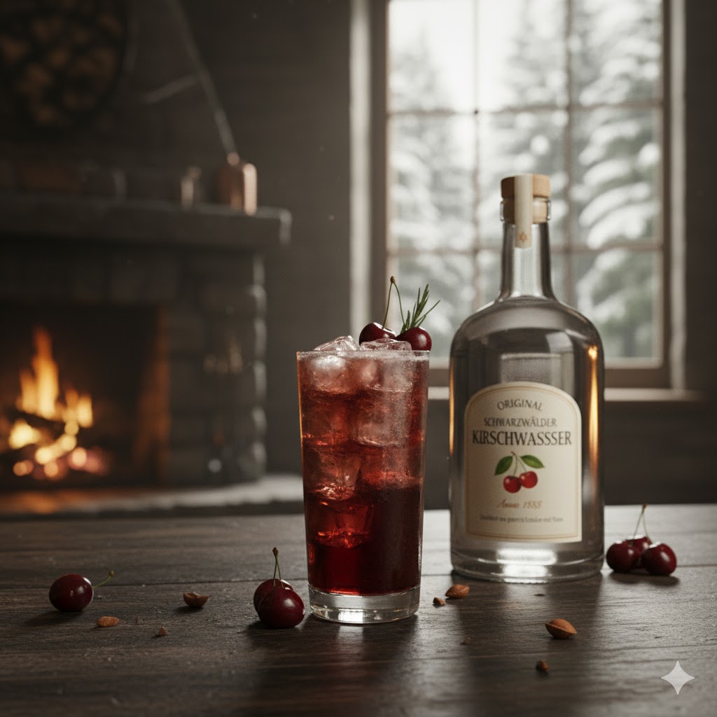 Highball de kirsch estilo Selva Negra