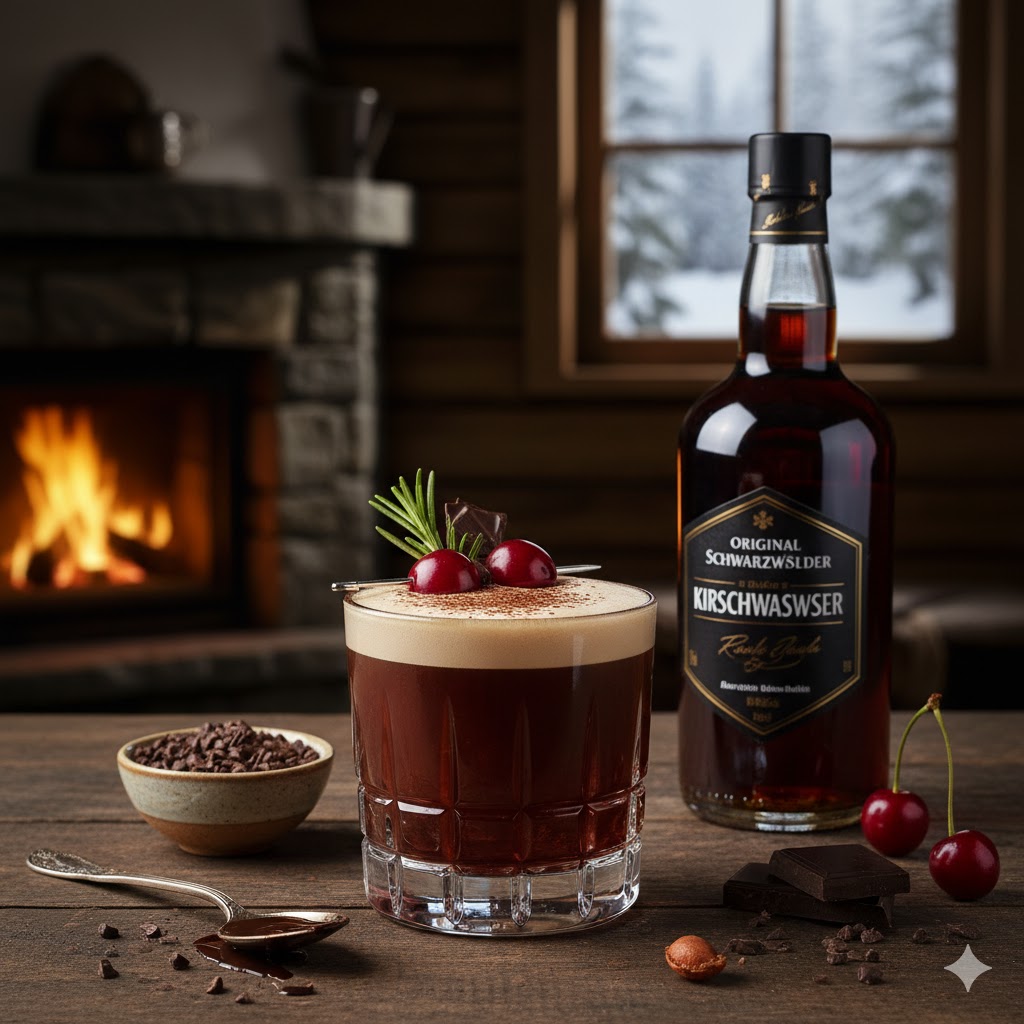 Cóctel de kirsch y cacao