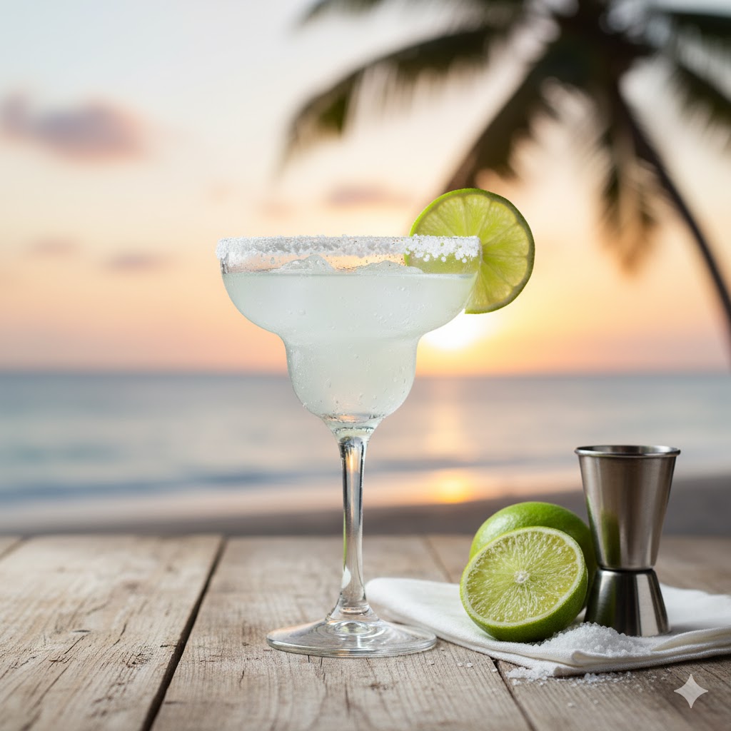 Margarita clásica con borde de sal