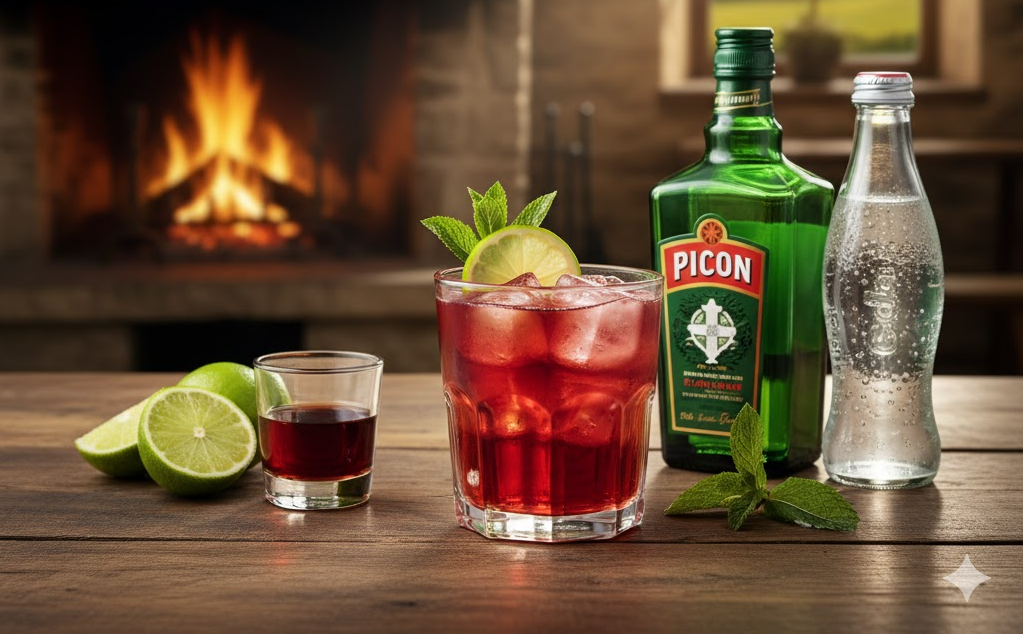 Cóctel Pompier servido en copa alta