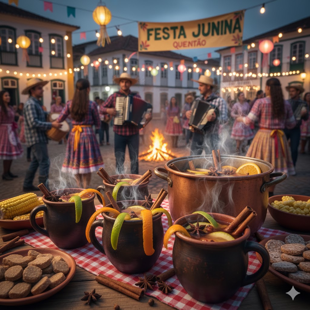 Quentão de cachaça caliente