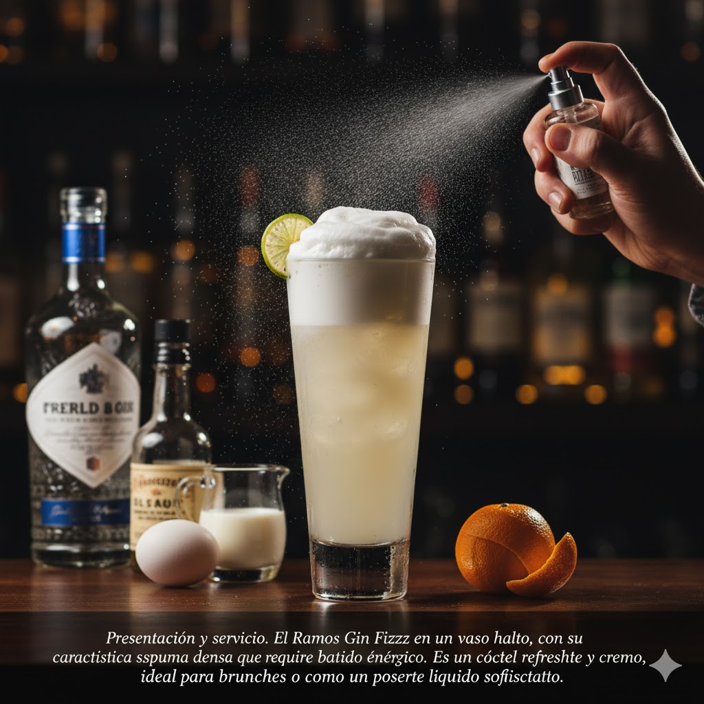 Ramos Gin Fizz cremoso y espumoso