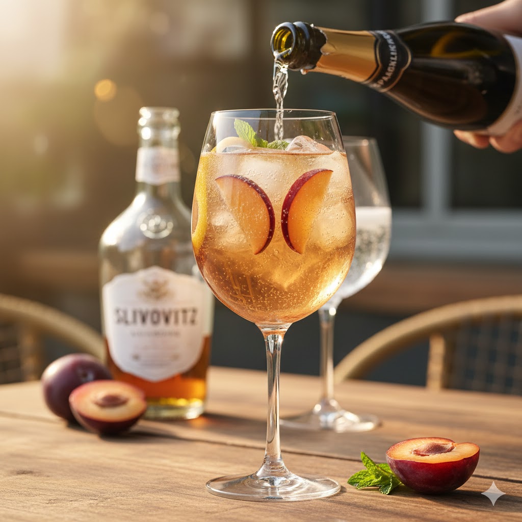 Spritz de slivovitz y ciruela