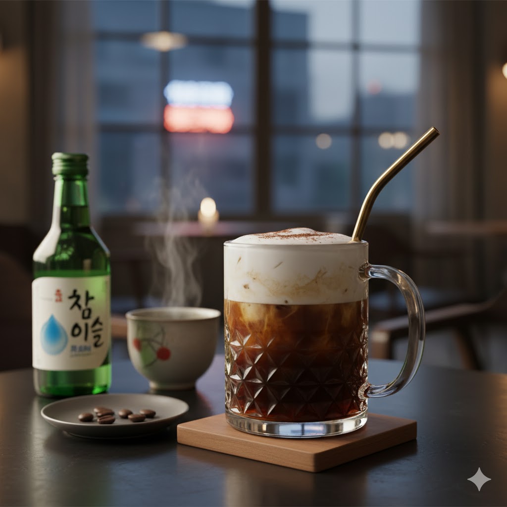 Café con hielo y un toque de soju