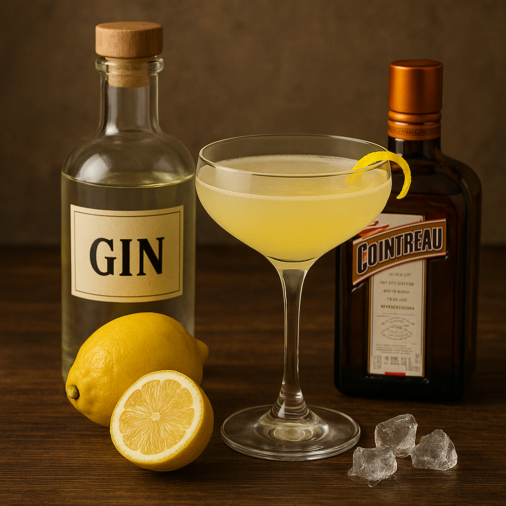 Ingredientes del White Lady: ginebra, triple sec y limón