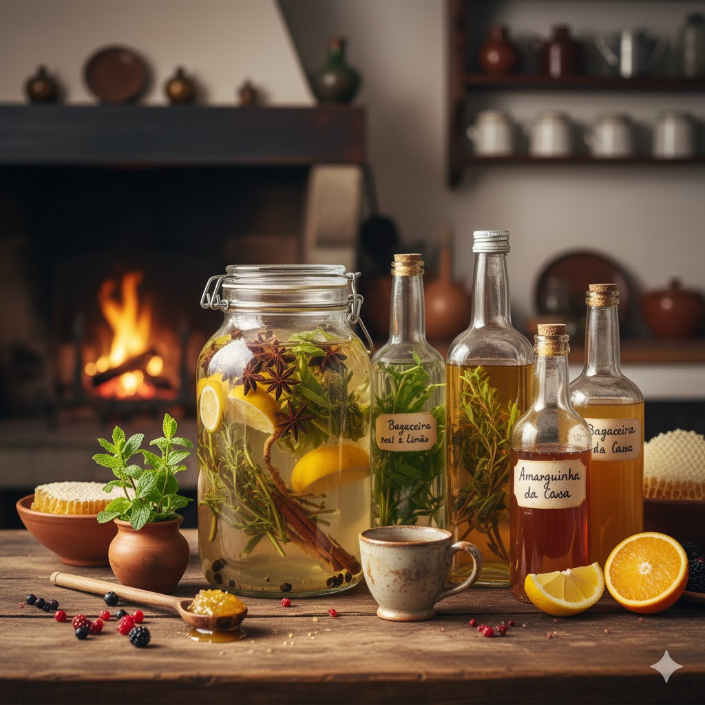 Bagaceira aromatizada con hierbas, miel o frutas