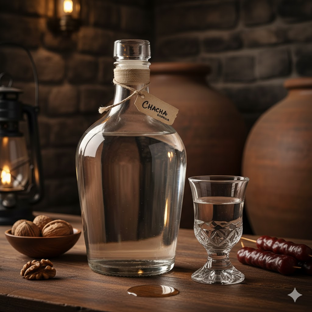 Chacha: destilado de orujo georgiano