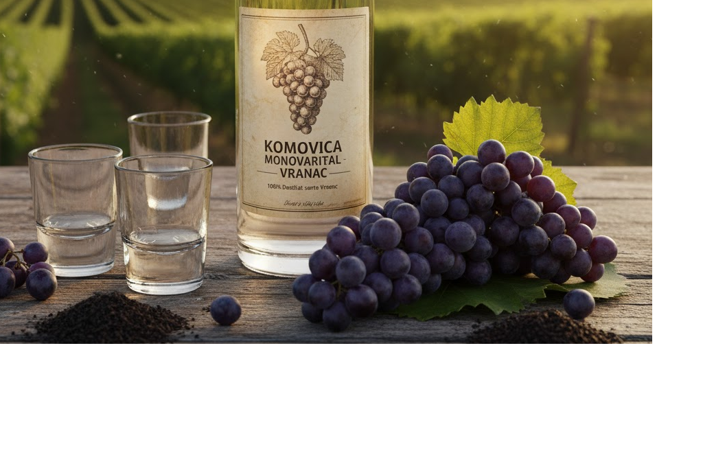 Komovica de uva monovarietal
