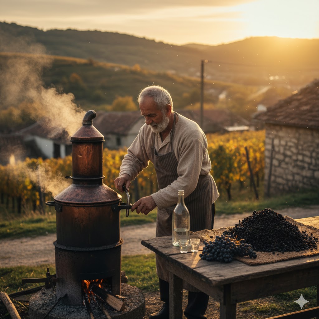 Destilación rural de Komovica