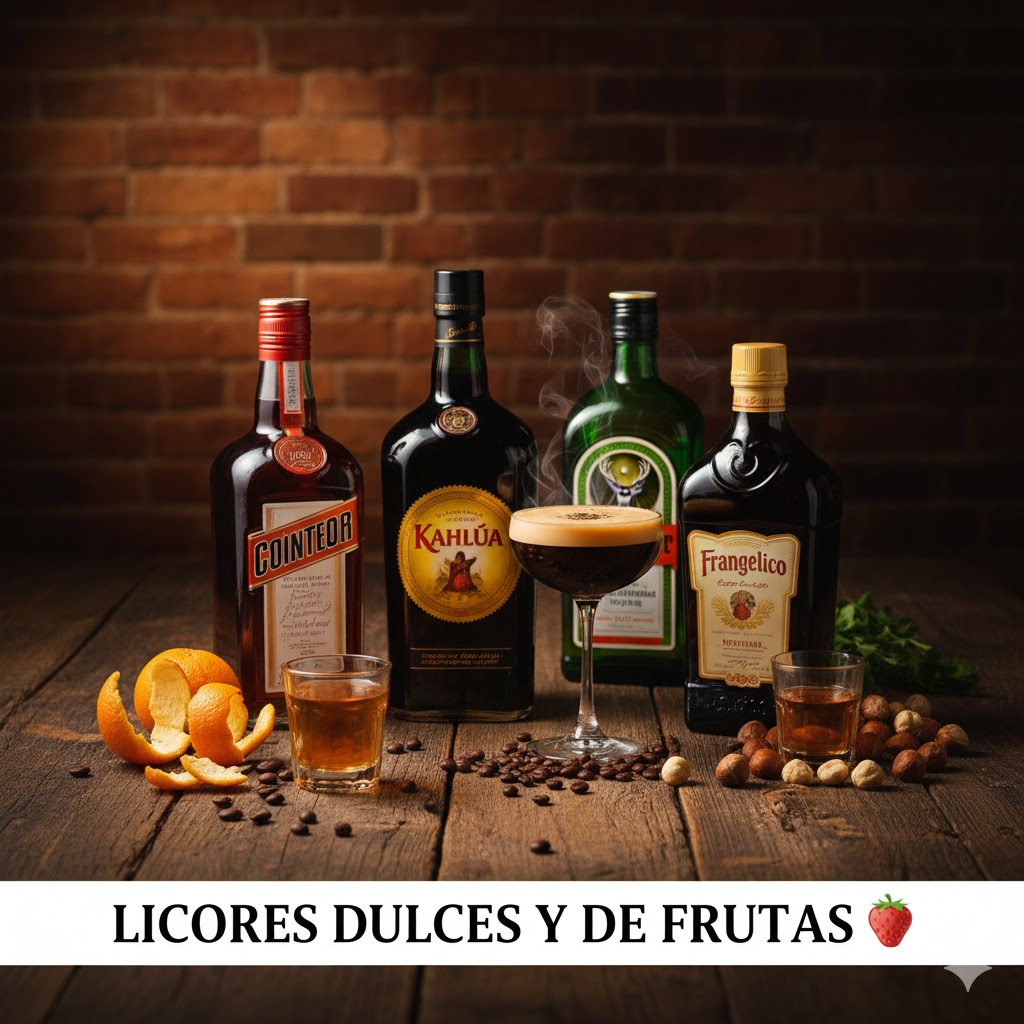 Licores dulces variados