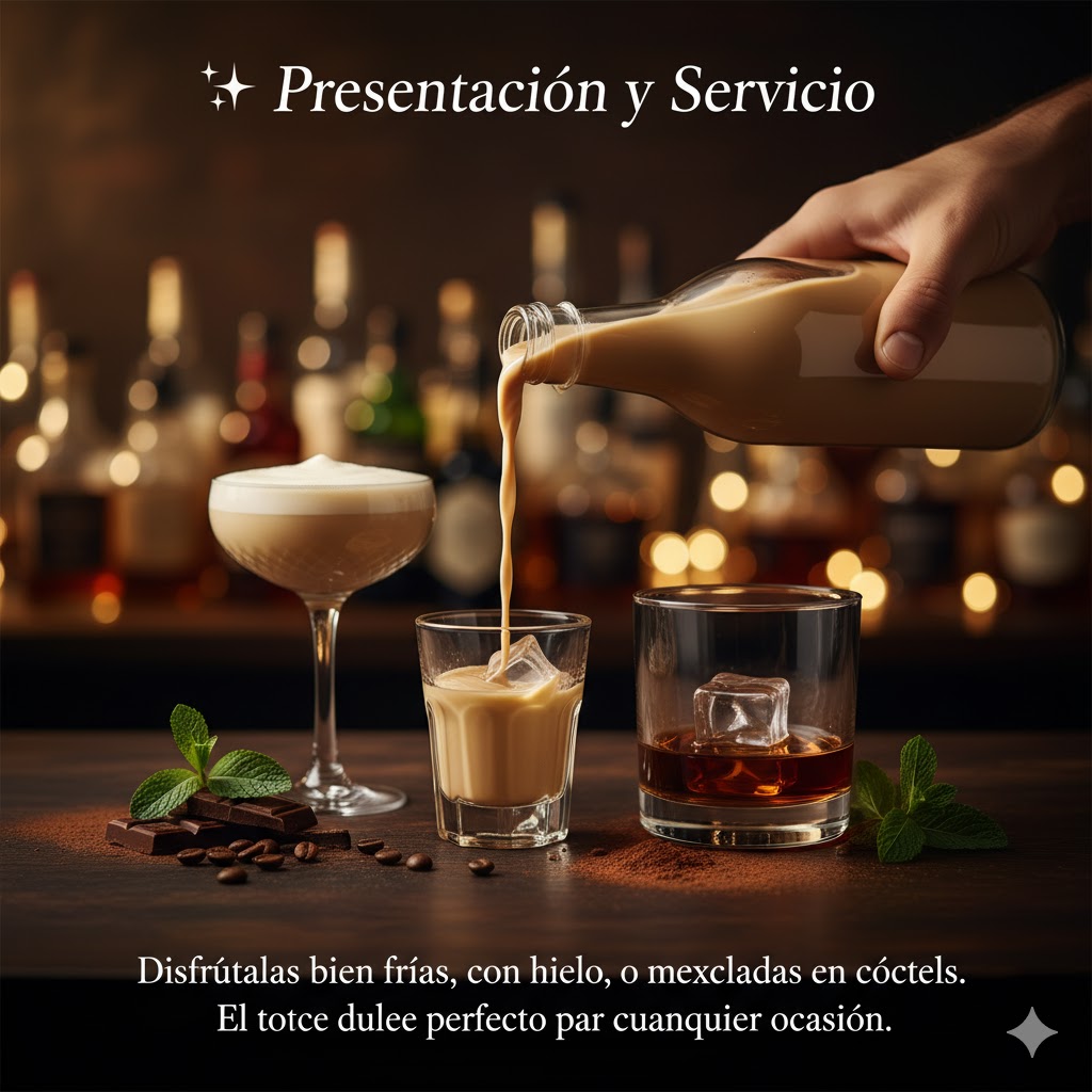 Servicio de cremas licores