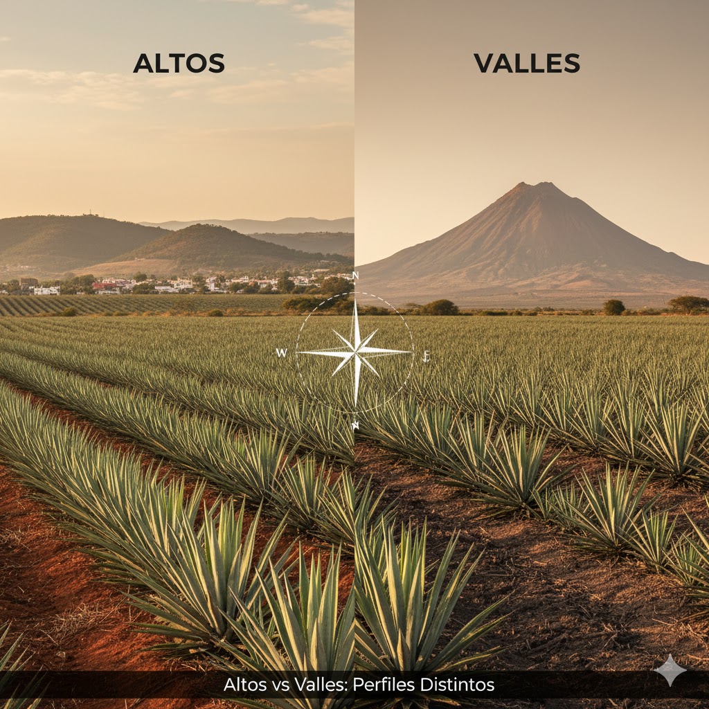 Altos y Valles de Jalisco con plantaciones de agave