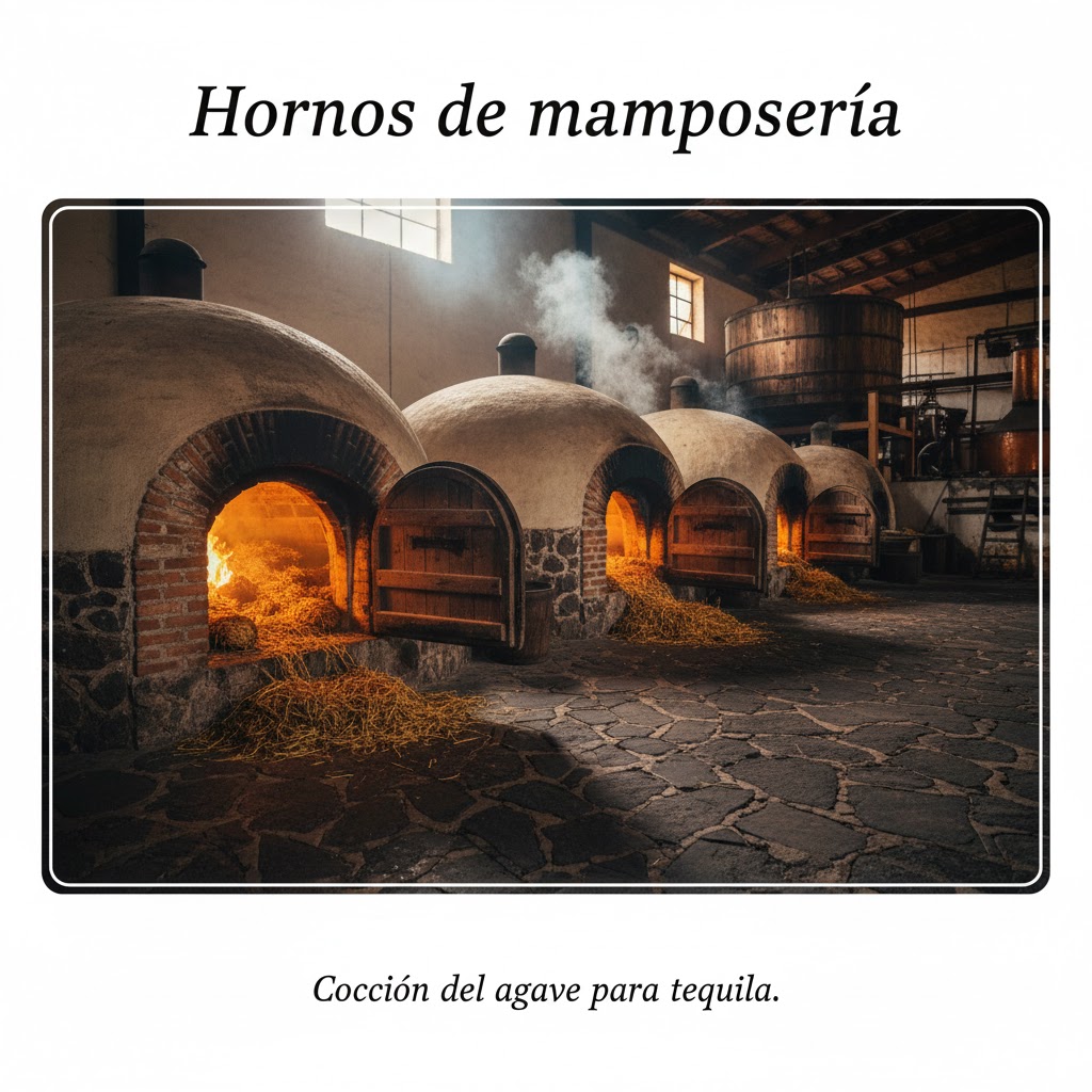 Hornos de mampostería para cocción de agave de tequila
