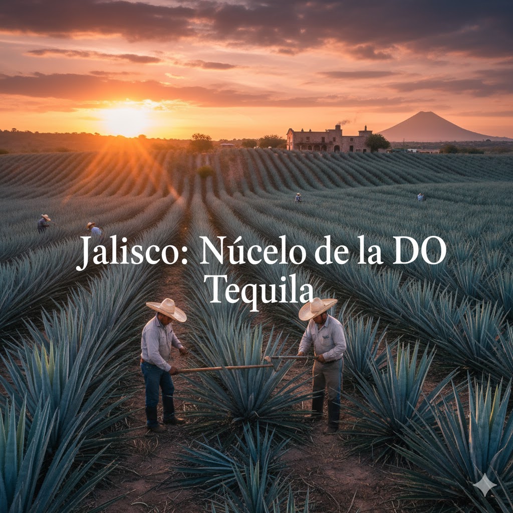 Campos de agave azul en Jalisco para tequila