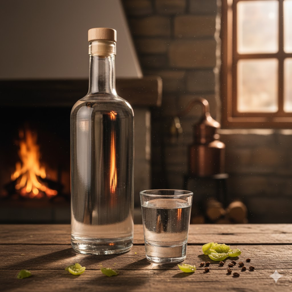 Botella tradicional de Tsipouro