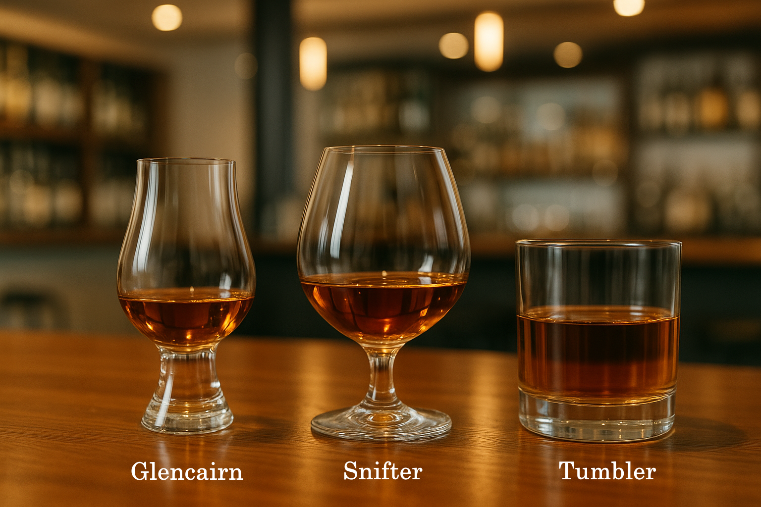 Copas para degustar whisky: Glencairn, Snifter y Tumbler