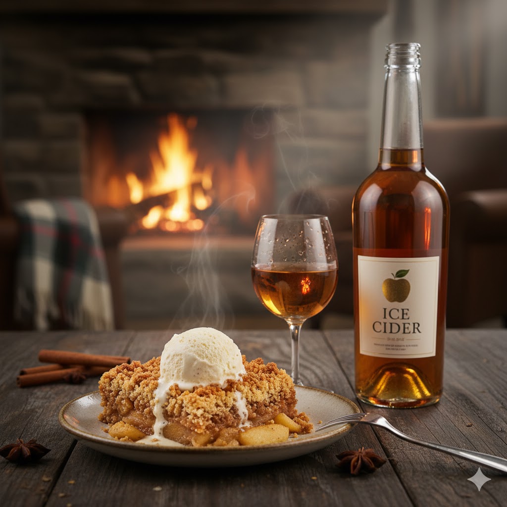 Apple Crumble con Ice Cider