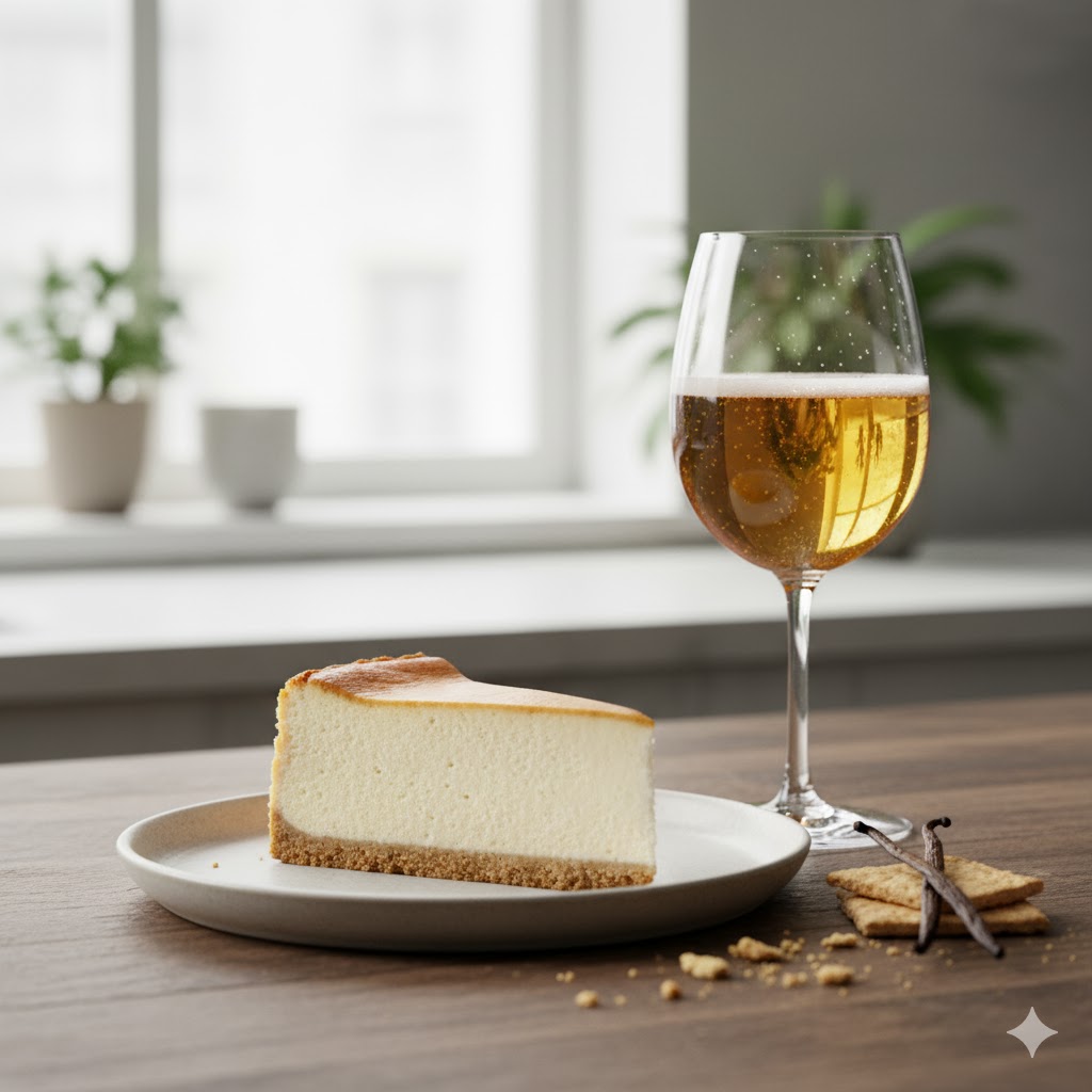 Cheesecake con Medium Cider
