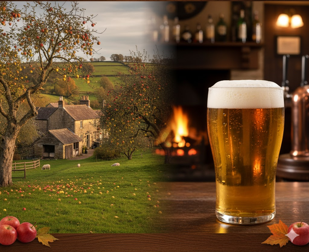 Botella tradicional de sidra inglesa