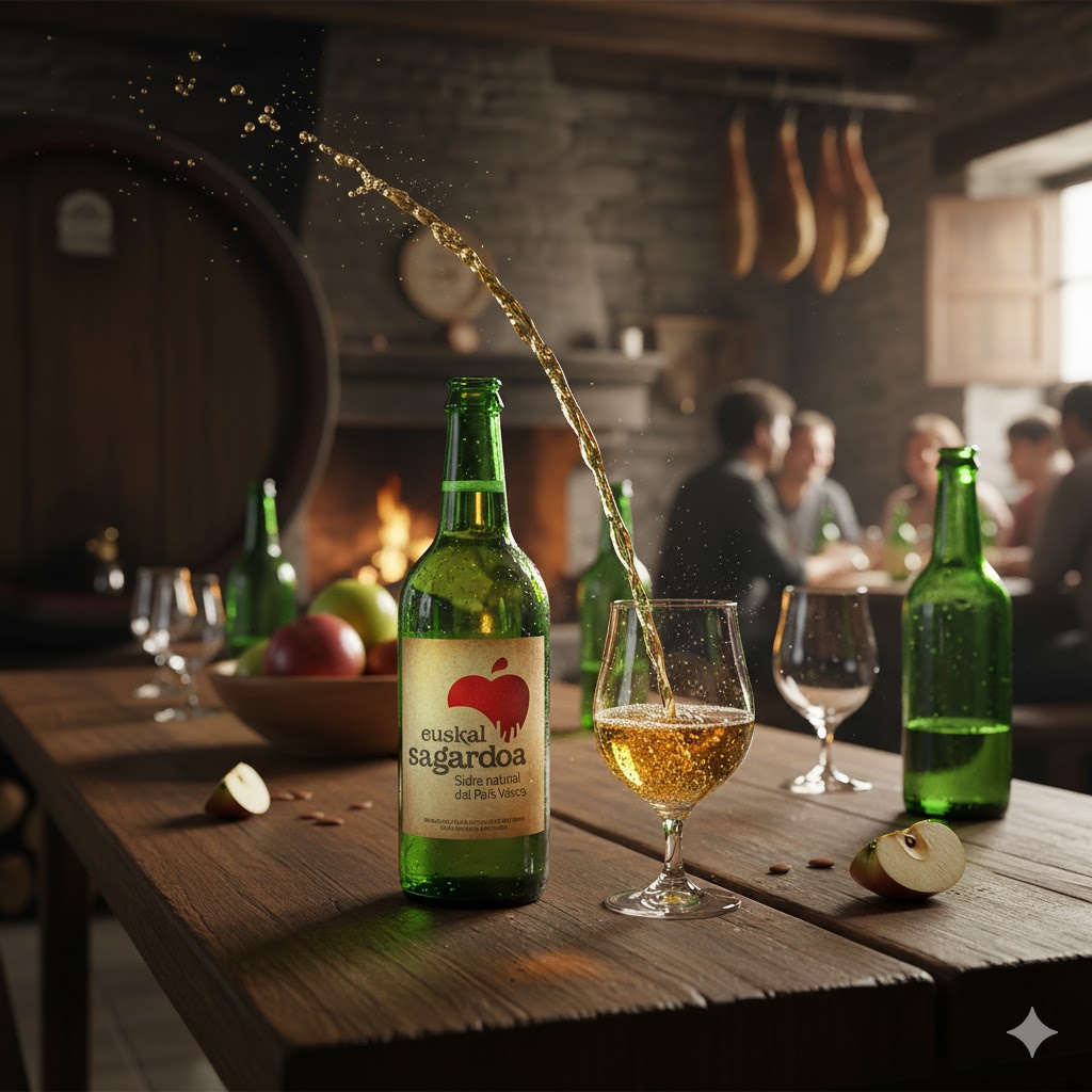 Etiqueta de la Denominación de Origen Euskal Sagardoa