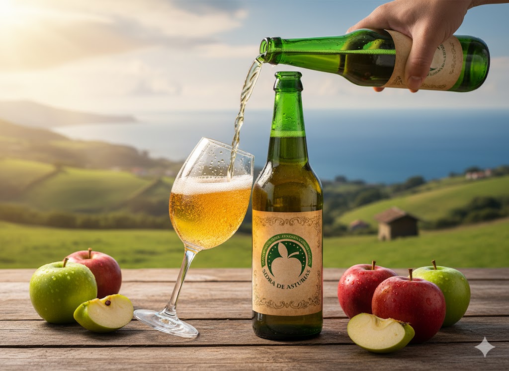 Etiqueta de la Denominación de Origen Sidra de Asturias
