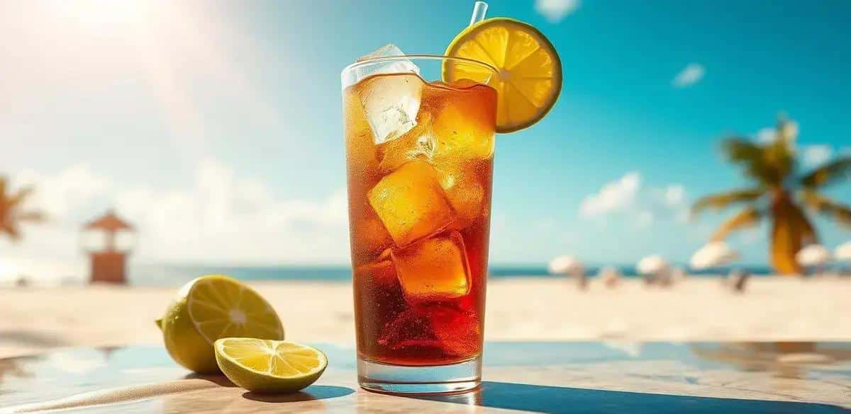 Refrescos con té servidos con hielo