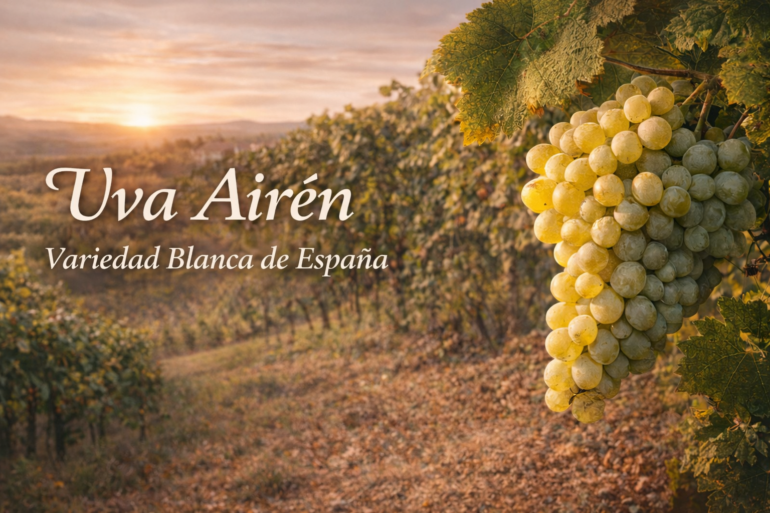 Uva Airén: variedad blanca tradicional de España