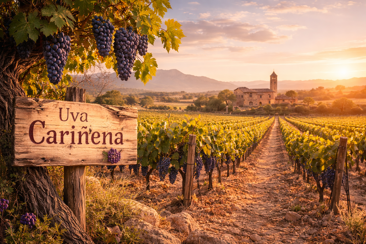 Viñedos de Cariñena en las áridas laderas de Aragón