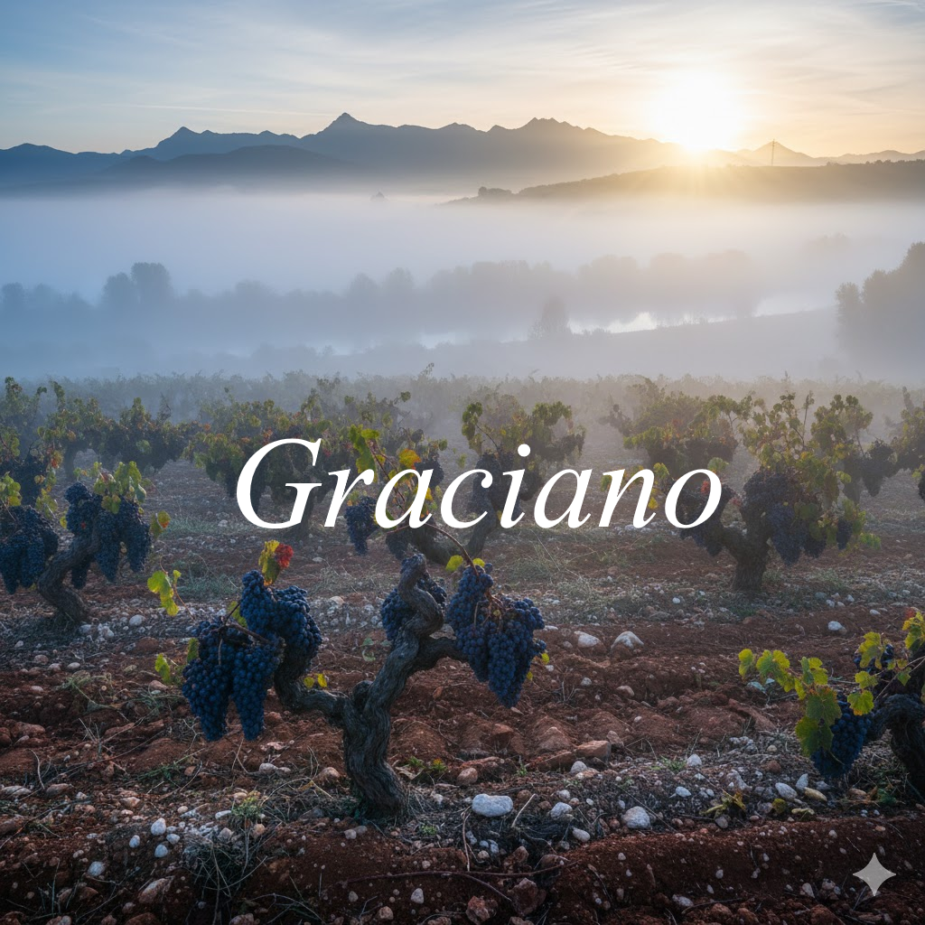 Viñedos viejos Graciano Rioja Alta niebla matinal Ebro