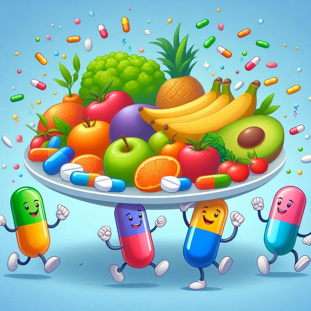 Frascos de suplementos dietéticos y pastillas sobre fondo claro