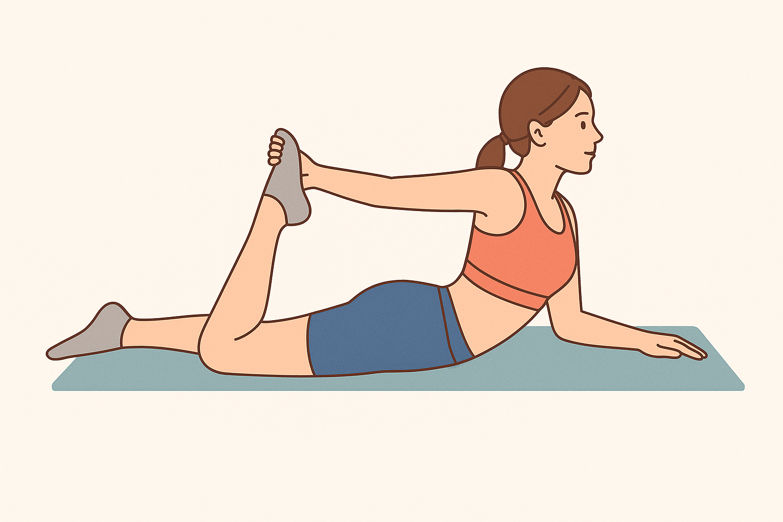 Estiramiento de cuádriceps boca abajo