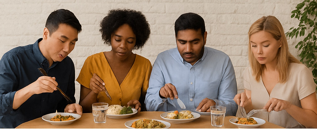 Diferencias culturales en la etiqueta de mesa
