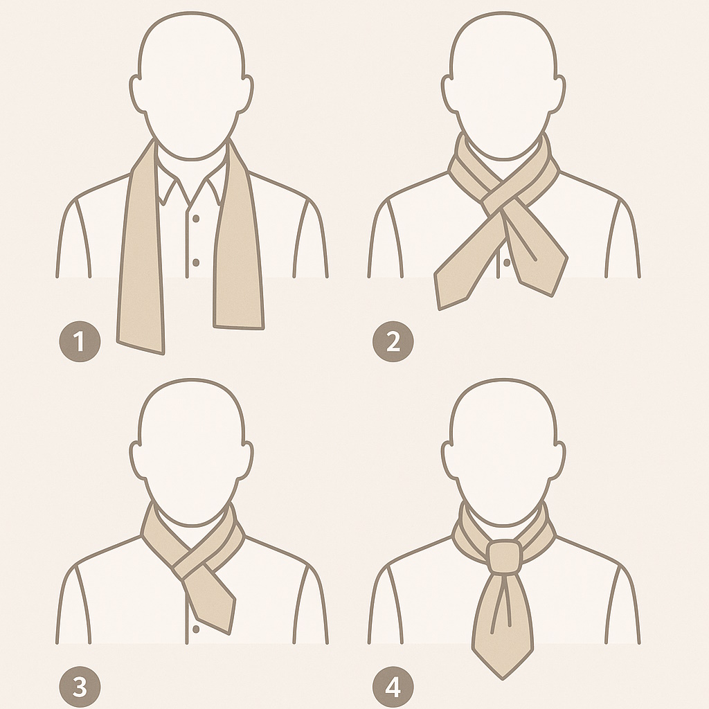 Cómo hacer el nudo Ascot paso a paso