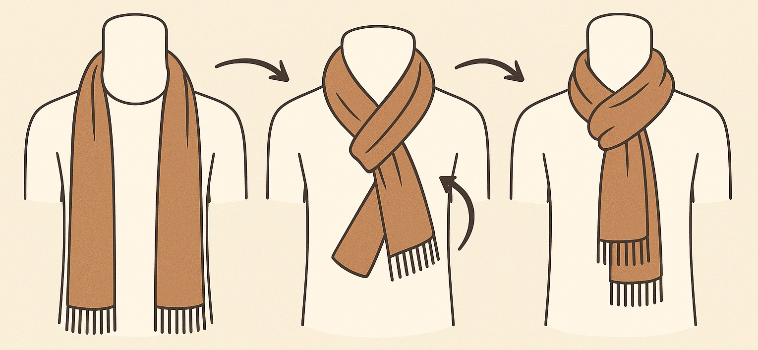 Cómo hacer el nudo simple de bufanda