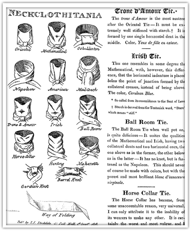 Historia gráfica de la corbata