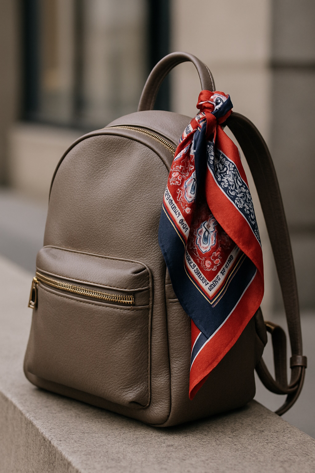 Resultado final de nudos de pañuelo en bolsos