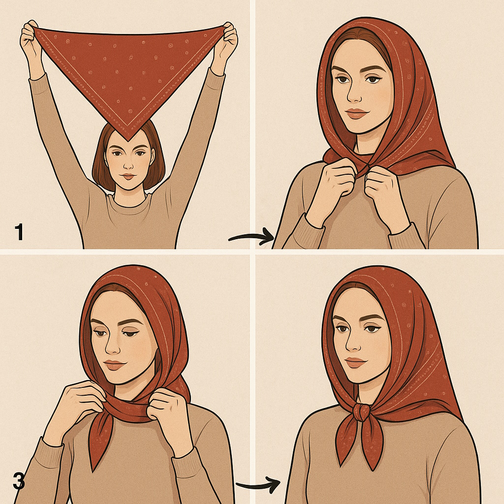 Cómo hacer el nudo capucha para pañuelos paso a paso