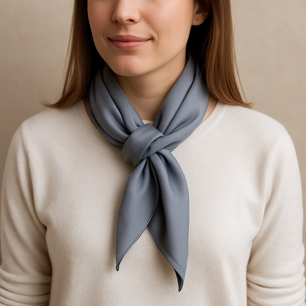 Resultado final del nudo loop en pañuelo