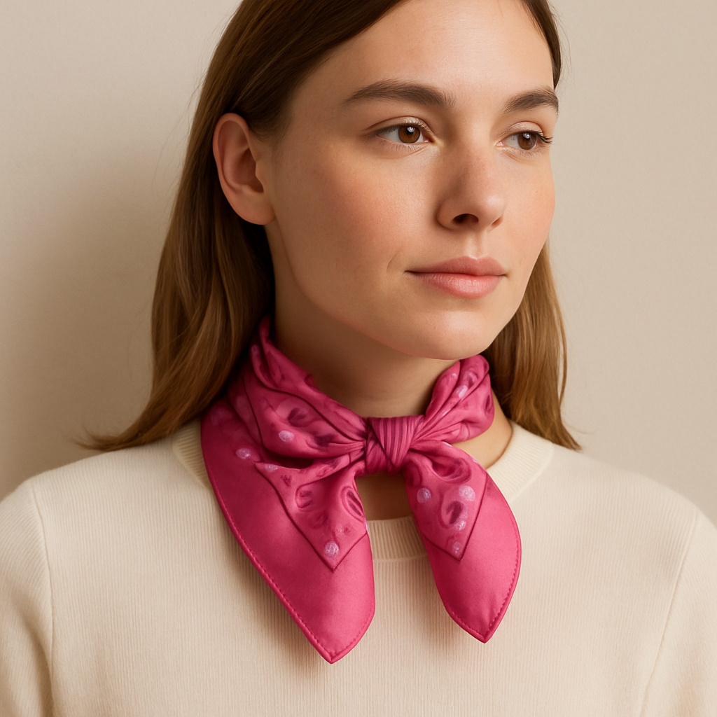 Resultado final del nudo simple en pañuelo