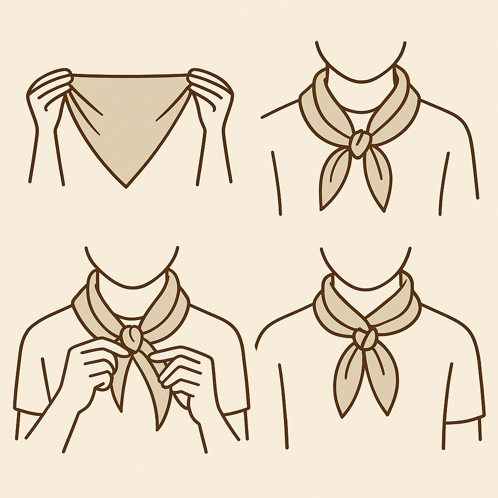 Cómo hacer el nudo simple para pañuelos paso a paso