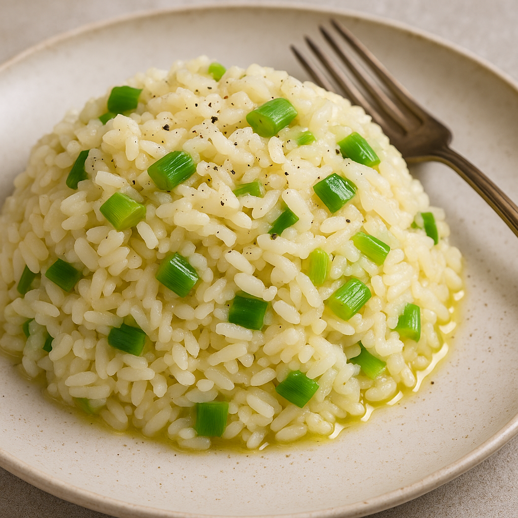 [:Arroz con ajos tiernos]