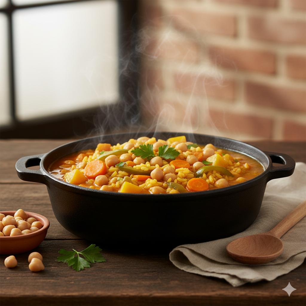 Arroz de Escribano terminado y servido