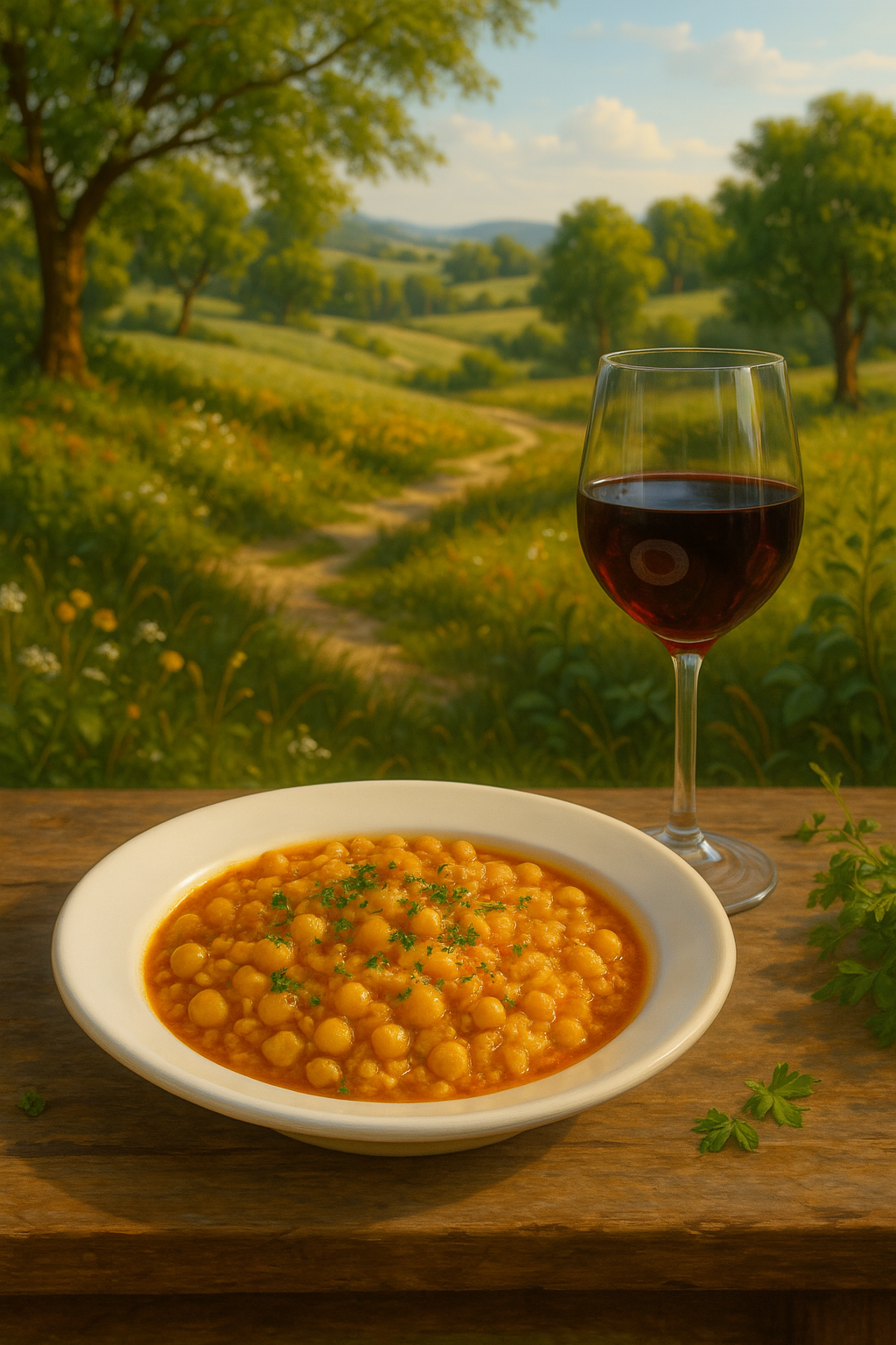 Arroz de Escribano en un entorno rústico