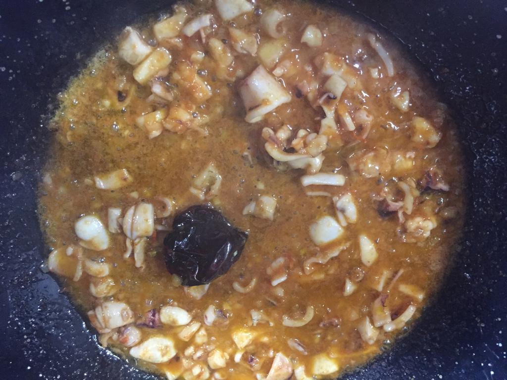 Añadido del fumet caliente